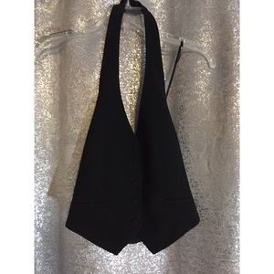 Black halter vest